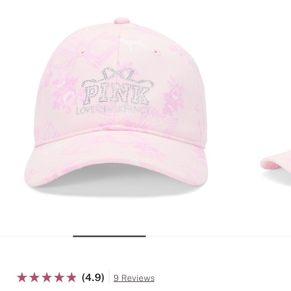 LoveShackFancy Pink Baseball Cap